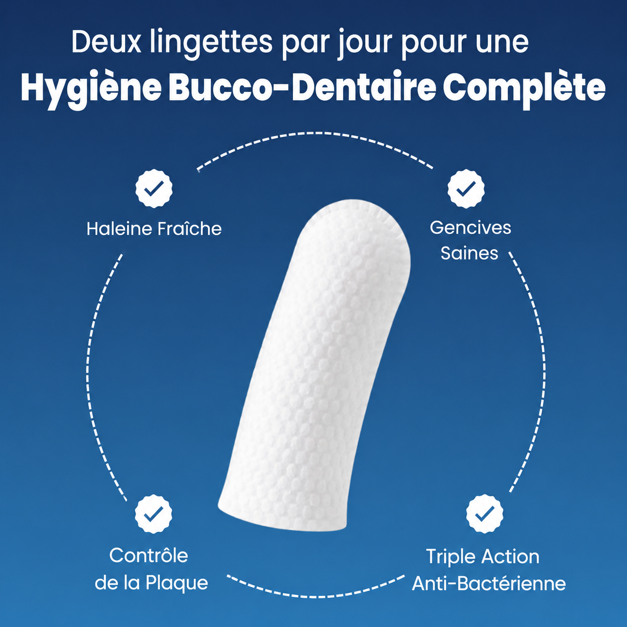 Kit de lingettes nettoyantes dentaires pour chien et chat